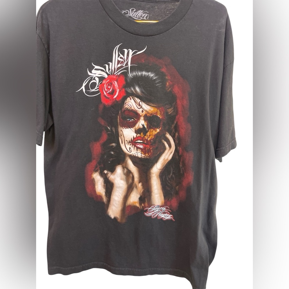 Sullen Art Collective NWT Black T multi artists large unisex Simon Hayag & more